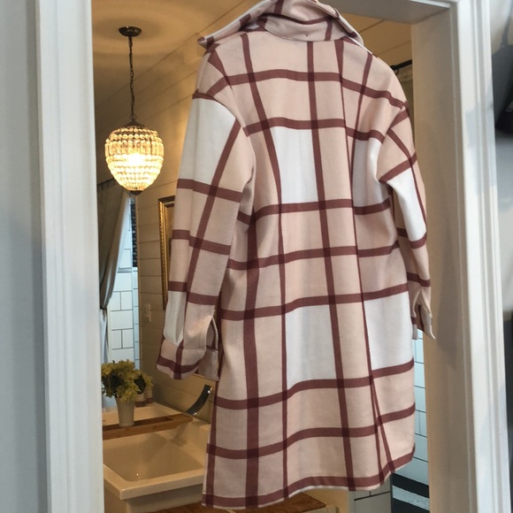 Flannel Shacket with removable hood. Warn once, like new. - Picture 3 of 3